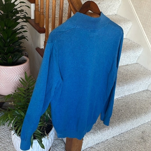 LL Bean Cotton Cashmere Quarter Zip Sweater - Picture 4 of 9